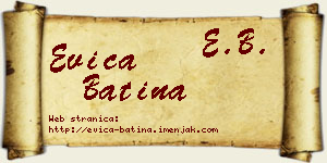 Evica Batina vizit kartica